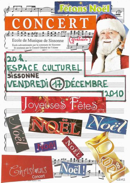 L'affiche du concert de No�l17/12/2010