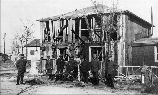 17 fvrier 1918. Installations allemandes dans le Camp.