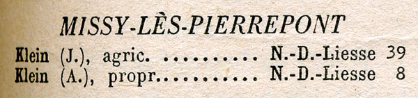Missy-ls-Pierrepont : tlphones 1951
