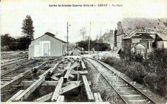La gare de LisletCe qu'il reste des installations allemandes (scierie et tablissement de prparation d'obus)