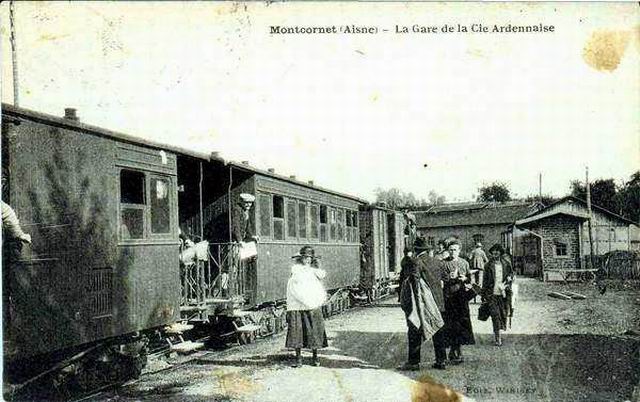 La gare de la compagnie ardennaise  Montcornet
