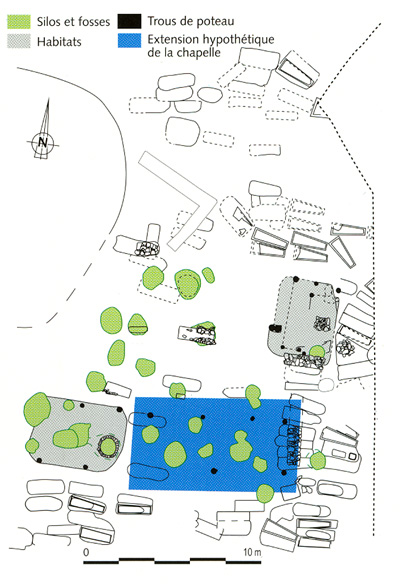 Plan du secteur de la chapelle et de l'unit d'habitation.