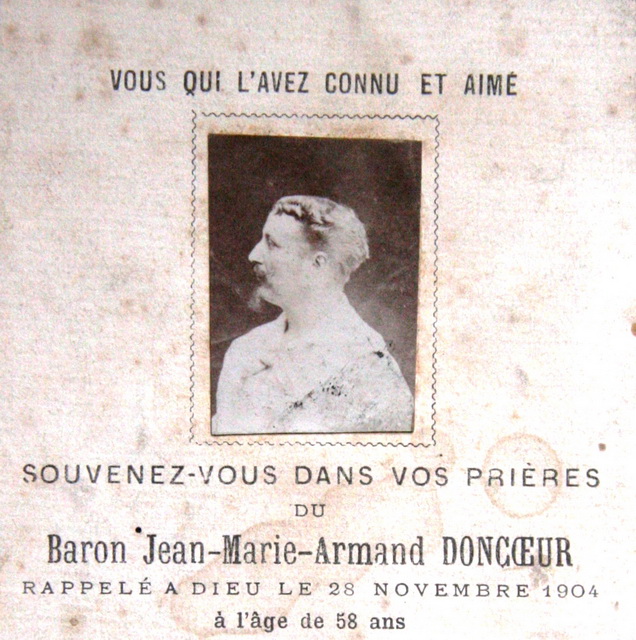 M. Armand Jean Marie DONCOEUR décède à Jeoffrécourt.
