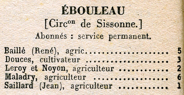Ebouleau : téléphones 1951
