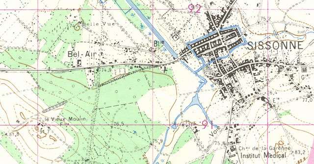 Le vieux moulin<br> (Carte topographique)